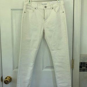 White Ann Taylor LOFT Petite Skinny Jeans